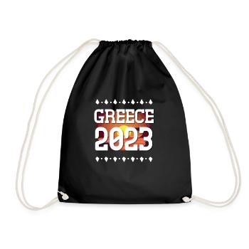 Greece 2023 - Turnbeutel - Schwarz - Vorne