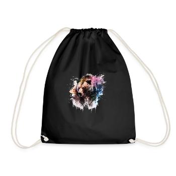ours, grizzly - Sac de sport léger - noir - Devant