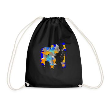 Bulldogge bunt, Pop-Art Style - Turnbeutel - Schwarz - Vorne