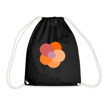 Colorful flower - Drawstring Bag - black - Front