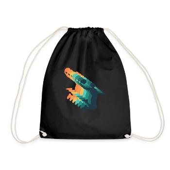 Vintage-Basketball - Turnbeutel - Schwarz - Vorne