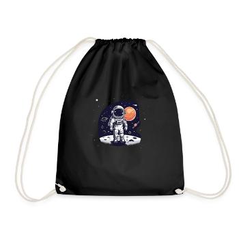 The Astronaut - Drawstring Bag - black - Front