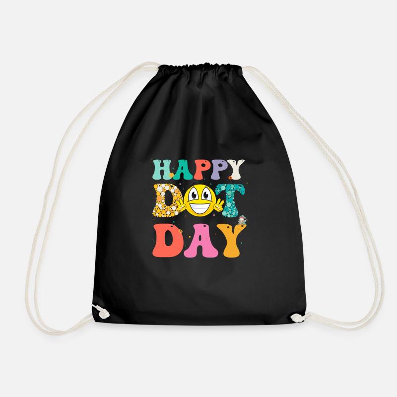 Alles Gute zum Dot Day - Turnbeutel - Schwarz