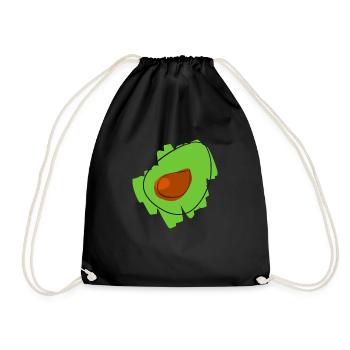 Avocado - Turnbeutel - Schwarz - Vorne