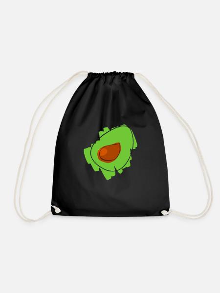 avocado - Drawstring Bag - black