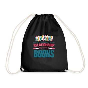 Buch Geschenk Bücher Leser Buchliebhaber Lesen - Turnbeutel - Schwarz - Vorne