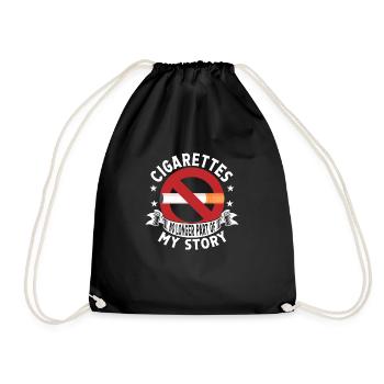 Cigarettes No Longer Part of My Story Quit Smoking - Turnbeutel - Schwarz - Vorne