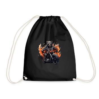 Motard Ours - Sac de sport léger - noir - Devant