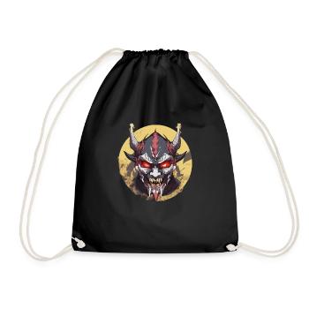 Dämonischer Samurai - Turnbeutel - Schwarz - Vorne