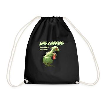Las Cabras Son Amigos No Comida - Turnbeutel - Schwarz - Vorne
