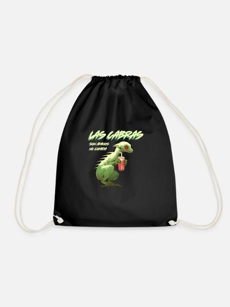 Las Cabras Son Amigos No Comida - Drawstring Bag - black