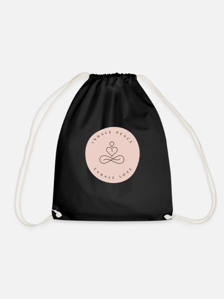 Inspirez la paix, expirez l’amour - Sac de sport léger - noir