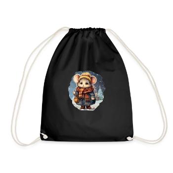 Souris d’église - Sac de sport léger - noir - Devant
