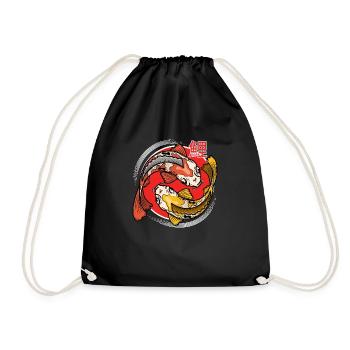 Cercle de carpes koï - Sac de sport léger - noir - Devant