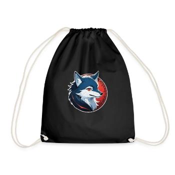 Wolf Tattoo - Drawstring Bag - black - Front