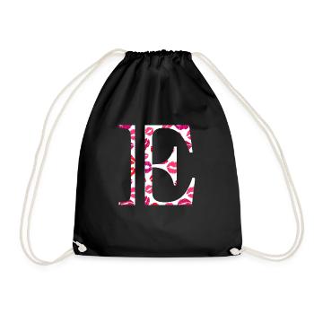 Lettre e bisous - Sac de sport léger - noir - Devant