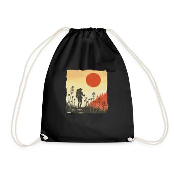 Randonnée, Randonnée, Montagnes, Nature, Camping, Sommet, Alpes - Sac de sport léger - noir - Devant