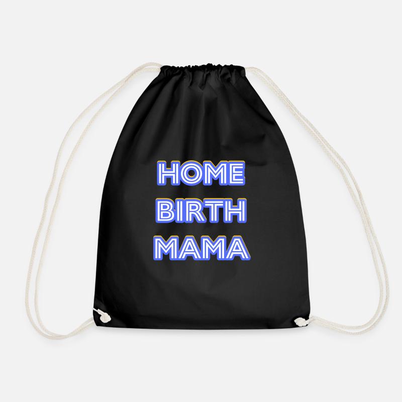 Homebirthmama - Turnbeutel - Schwarz