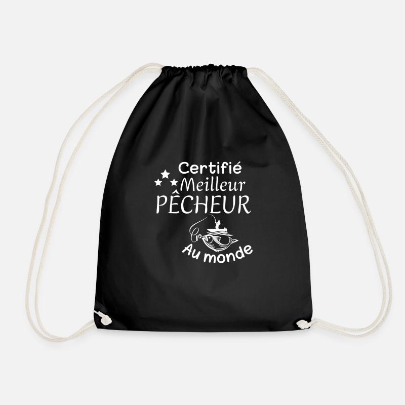 Best Angler in the World - Drawstring Bag - black