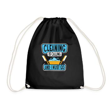 Le nettoyage m’appelle et je dois aller plus propre Housekee - Sac de sport léger - noir - Devant