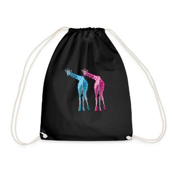 Giraffen lassen es krachen - Turnbeutel - Schwarz - Vorne