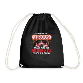 Actually This Is My Circus Costume Theme Party Act - Turnbeutel - Schwarz - Vorne