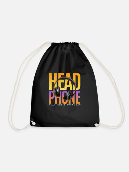 Head Phone - Turnbeutel - Schwarz