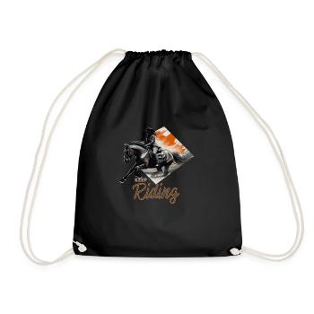western reiter, reitsport , keep riding - Turnbeutel - Schwarz - Vorne