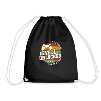 Vintage Né(e) en 2023 anniversaire 1 an - Sac de sport léger - noir - Devant