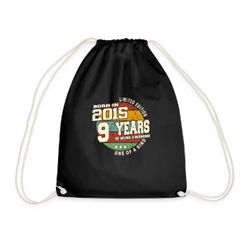 2015 Vintage Retro Classique 9 ans - Sac de sport léger - noir - Devant