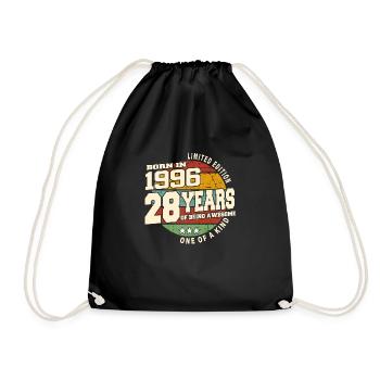 1996 Vintage Retro Classique 28 ans - Sac de sport léger - noir - Devant