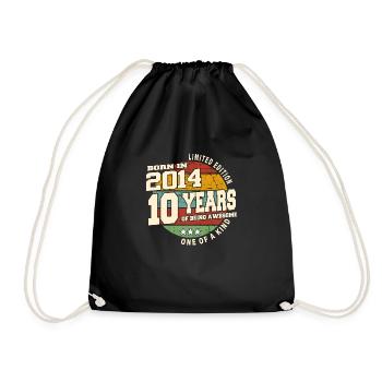 2014 Vintage Retro Classique 10 ans - Sac de sport léger - noir - Devant