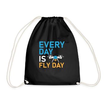 Every Day Is Fly Day Drone Pilot RC Flight - Turnbeutel - Schwarz - Vorne