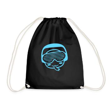 Coole DJ Schlange Gesicht Tier Kopf Musik Party - Drawstring Bag - black - Front