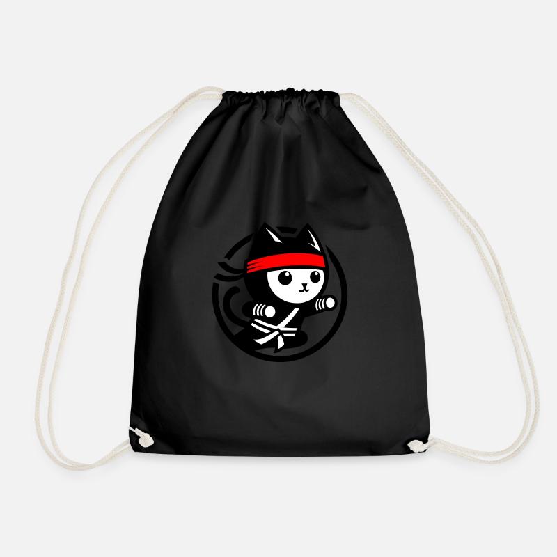 Chat ninja - Sac de sport léger - noir