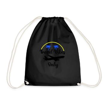 Travel Vibes Only - Drawstring Bag - black - Front