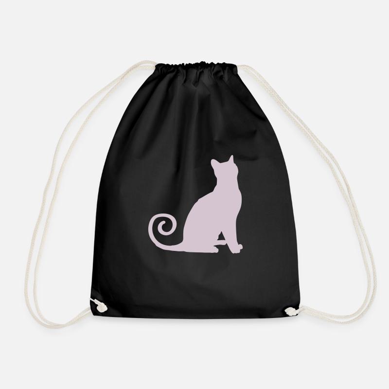 katze silhouette - Turnbeutel - Schwarz