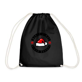 Merry X-Mas Biker Buddies - Drawstring Bag - black - Front