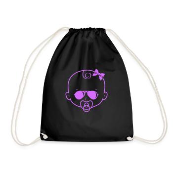 Lunettes de soleil pour bébé fille - Sac de sport léger - noir - Devant