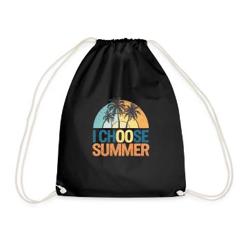 Choose Summer - Drawstring Bag - black - Front