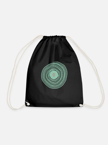 OG Vinyl | Hand-Drawn Paintbrush Style - Drawstring Bag - black