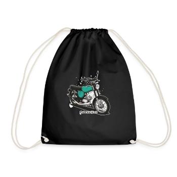 S51 (turquoise) // Illustration - Drawstring Bag - black - Front