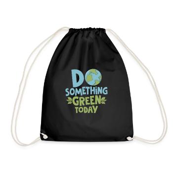 Faites quelque chose de vert aujourd’hui Jour de la Terre Planète - Sac de sport léger - noir - Devant