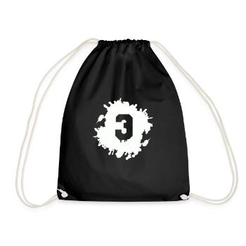 3 blobs - Drawstring Bag - black - Front