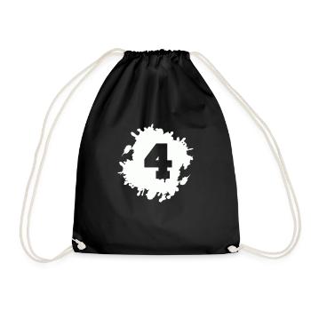 4 blobs - Drawstring Bag - black - Front