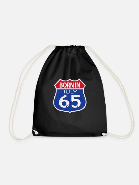 Born in July 1965 - Drawstring Bag - black