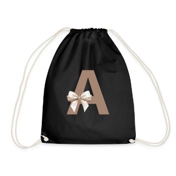 Letter to Knot - Drawstring Bag - black - Front