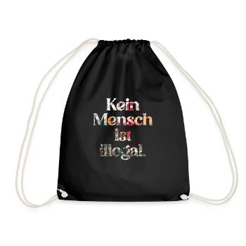 PERSONNE N’EST ILLÉGAL - L’Original - Sac de sport léger - noir - Devant