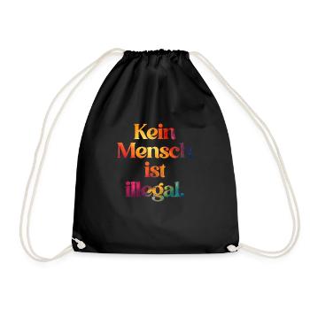 PERSONNE N’EST ILLÉGAL - L’Original - Sac de sport léger - noir - Devant