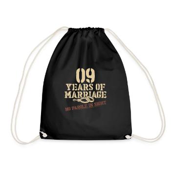 9 Years Together Without Escape - Drawstring Bag - black - Front